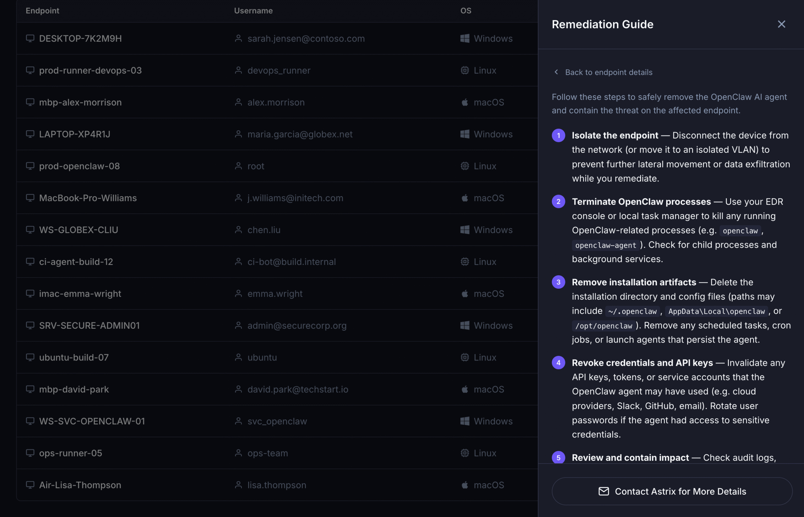 Astrix’s OpenClaw (Moltbot) Footprint Scanner