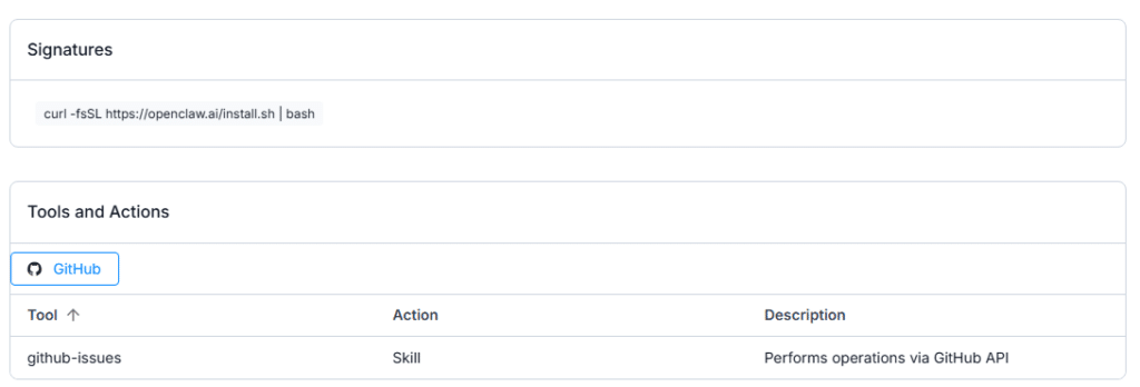 Screenshot of "Signatures" and "Tools and Actions" showing service account actions. Astrix is the leading NHI Security platform.